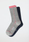 Women's socks 2-pack patterned multicolored - Long Life Cool