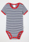 Body per bebè unisex a maniche corte, bambù, a righe, blu scuro - Bamboo