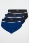 Rio-slips, set van 3, geweven elastische tailleband, blauw/zwart - 95/5