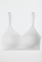 Brassière microfibre coussinets amovibles blanc - Invisible Soft