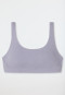 Bustier double rib organic cotton lilac - Pure Rib