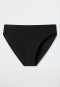 Rio bikini panty double rib organic cotton black - Pure Rib