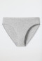 Rio bikini panty double rib organic cotton heather gray - Pure Rib