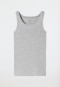 Tank top double rib organic cotton black - Pure Rib