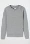 Felpa a maniche lunghe in tessuto Interlock, grigio screziato - Mix+Relax