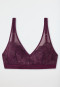 Soutien-gorge souple sans armatures dos nageur prune - Modal & Lace