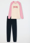 Pajamas long organic cotton cuffs Paris pink - Teens Nightwear
