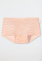 Off-white shorts in fine rib made of modal organic cotton with a soft waistband and stripes – fine rib made of modal