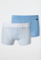 Boxer briefs 2-pack organic cotton soft waistband stripes light blue/white - Natural Love