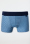 Boxer côtelé modal coton bio taille douce rayures bleu clair - Fine Rib Modal