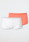 Shorts 2-pack Organic Cotton white/ peach - 95/5