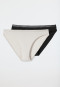 Rio briefs 2-pack lace black/sand - Cotton Lace