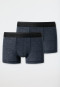 Confezione da 2 pantaloncini a righe in viscosa, blu notte - Personal Fit
