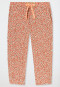 Loungehose 3/4-lang Modal Blumenprint pfirsich - Mix+Relax