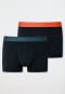 Long-Shorts 2er-Pack Organic Cotton Webgummibund mehrfarbig - 95/5