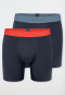 Long-Shorts 2er-Pack Organic Cotton Webgummibund mehrfarbig - 95/5
