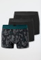 Shorts, set van 3, effen/met patroon, meerkleurig - 95/5