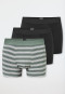 Shorts 3er-Pack Organic Cotton Webgummibund uni/gestreift mehrfarbig - 95/5