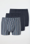 Shorts 3er-Pack Organic Cotton uni/geringelt mehrfarbig - 95/5