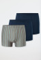 Lot de 3 shorts en coton bio uni/rayé multicolore - 95/5