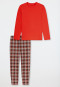 Schlafanzug lang kariert praline - Casual Essentials