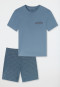 Schlafanzug kurz Organic Cotton Karos graphit - Comfort Nightwear