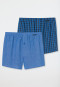 Confezione da 2 boxer in tessuto tramato di colore blu reale con motivo a quadri - Boxershorts Multipack