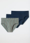 Supermini Slip supermini lot de 3 Coton Organic uni/rayures multicolore - 95/5