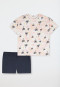 Schlafanzug kurz Organic Cotton Palmen zartrosa - Nightwear