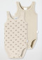 Bodys 2er-Pack Feinripp Träger Elefanten creme - Natural Love