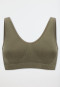Bustier seamless herausnehmbare Pads khaki- Classic Seamless