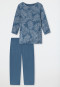 Pyjamas 3/4-long atlantic blue - Comfort Nightwear