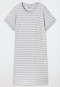 Sleepshirt short sleeve stripes silver gray mottled - Casual Essentials
