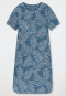 Nachthemd kurzarm Palmenprint atlantikblau - Comfort Nightwear