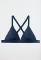 Bikini triangeltop verwijderbare pads variabele bandjes blauw - Aqua Mix & Match