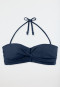 Bikini bandeau top variable straps blue - Aqua Mix & Match