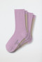 Chaussettes pour femmes Lot de 2 Coton biologique Colour Blocking rose/nude - 95/5