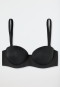 Bandeau bra with high support cup black - Unique Micro