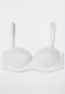 Bandeau bra with high support cup white - Unique Micro