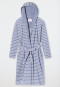 Accappatoio in spugna leggera grigio a righe - Feather Terry