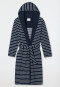 Accappatoio in spugna leggera a strisce blu - Feather Terry