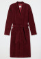 Light terry cloth bathrobe burgundy - Feather Terry