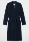 Light terry cloth bathrobe dark blue - Feather Terry
