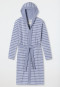 Light terry cloth bathrobe striped gray - Feather Terry