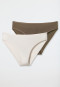 Tai-Slips 2er-Pack beige/ taupe - Modal Essentials