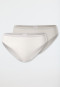 Tai-Slips 2er-Pack sand/grau-jaspe - Modal Essentials