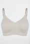 Bustier microvezel uitneembare pads grijs jaspé - Invisible Soft