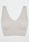 Bustier microvezel uitneembare pads grijs jaspé - Invisible Soft