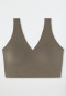 Bustier Mikrofaser herausnehmbare Pads taupe - Invisible Soft