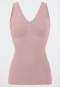 Chemise à bretelles microfibre coussinets amovibles rose tendre - Invisible Soft